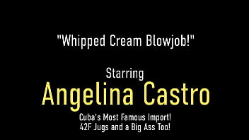 BJ expert Angelina Castro pours whipped cream on your cock, milking it with her warm sloppy mouth until you shoot your load all over her face! Full Video & Angelina Live @ AngelinaCastroLive.com!