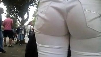 Brazilian Ass In White Pants Close Up