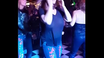 MILF show her tits during a concert