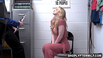 Busty hot blonde milf Sunny Lane caught and punished by the pervy securtiy officer