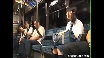 Japanese school girl get fuck on bus