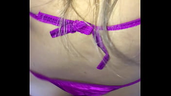 colombian in purple satin thong dancing before fuck