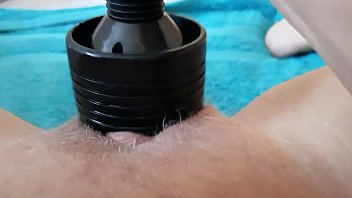Close up vibrator masturbation