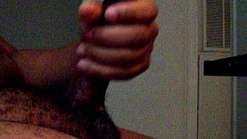 Black hunk playing with big dick