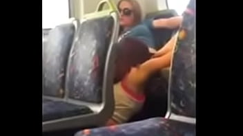 amateur lesbian pussy licking on train