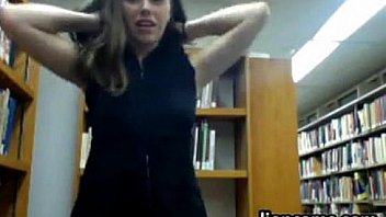 Naughty Latina Masturbates In A Public Library