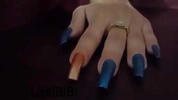 Hot blue nails