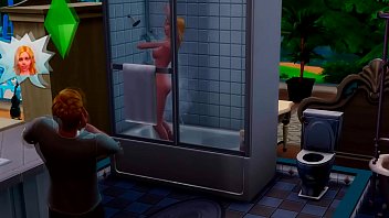 Sims after shower