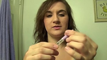 Applying Whitening Paste To Her Filthy Teeth