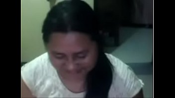 Old Filipino lady show on webcam